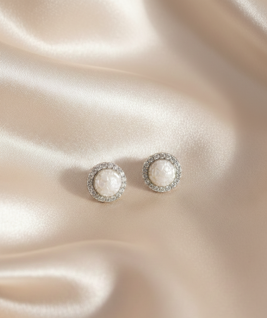 Crystal Halo Stud Earrings