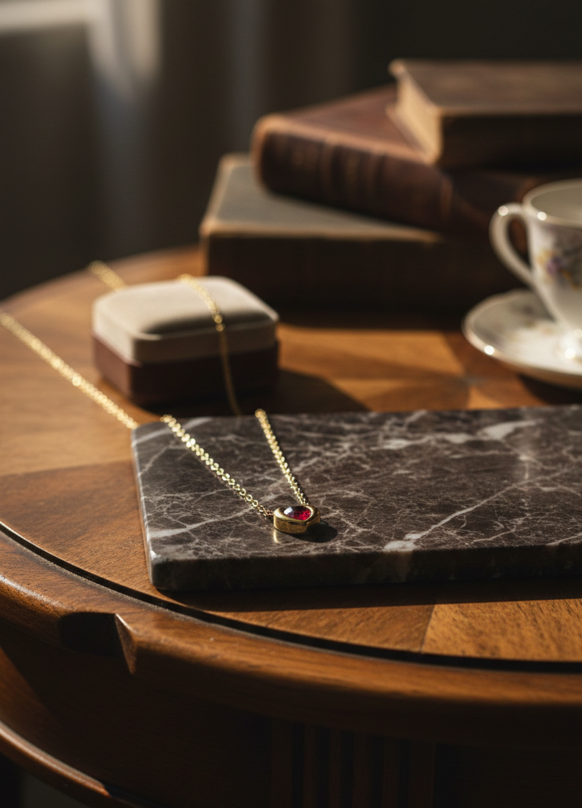 Crystal Red Heart Necklace